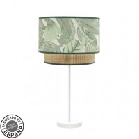 Distribuidor - Lâmpadas Diversas | Sobre Mesas Moderno | SOBREMESA GRANDE CONGO 1XE27 BLANCO/VERDE-NATURAL 64X30X30 CM Ref: 224971101